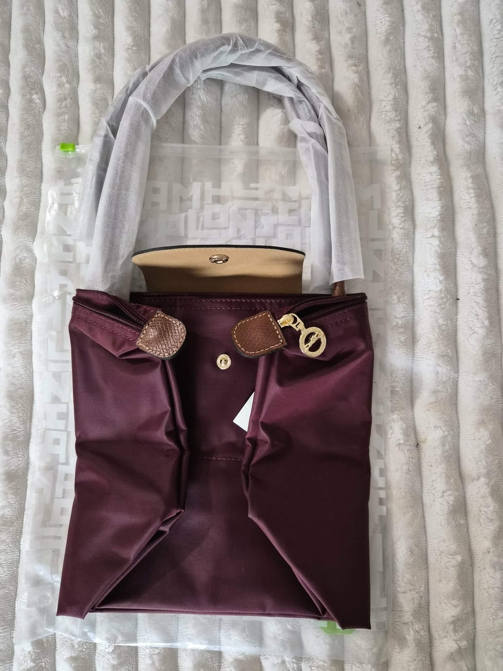 Longchamp Le Pliage Small Foldable Tote - Burgundy - Picture 2 of 11